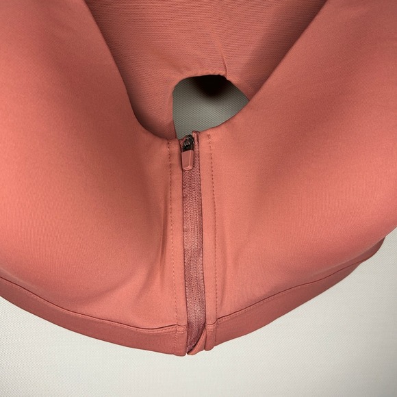 Old Navy Active Go Dry Zip Front Sports Bra 36C Coral Pink Full Support‎ Women - Picture 2 of 9